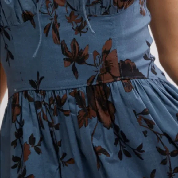 Free People Blue Floral Midi Dress - Picture 2 of 12